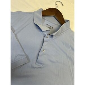 Untuckit Polo Shirt Blue Short Sleeve Button‎ Up Collared Stretch Men's Xl